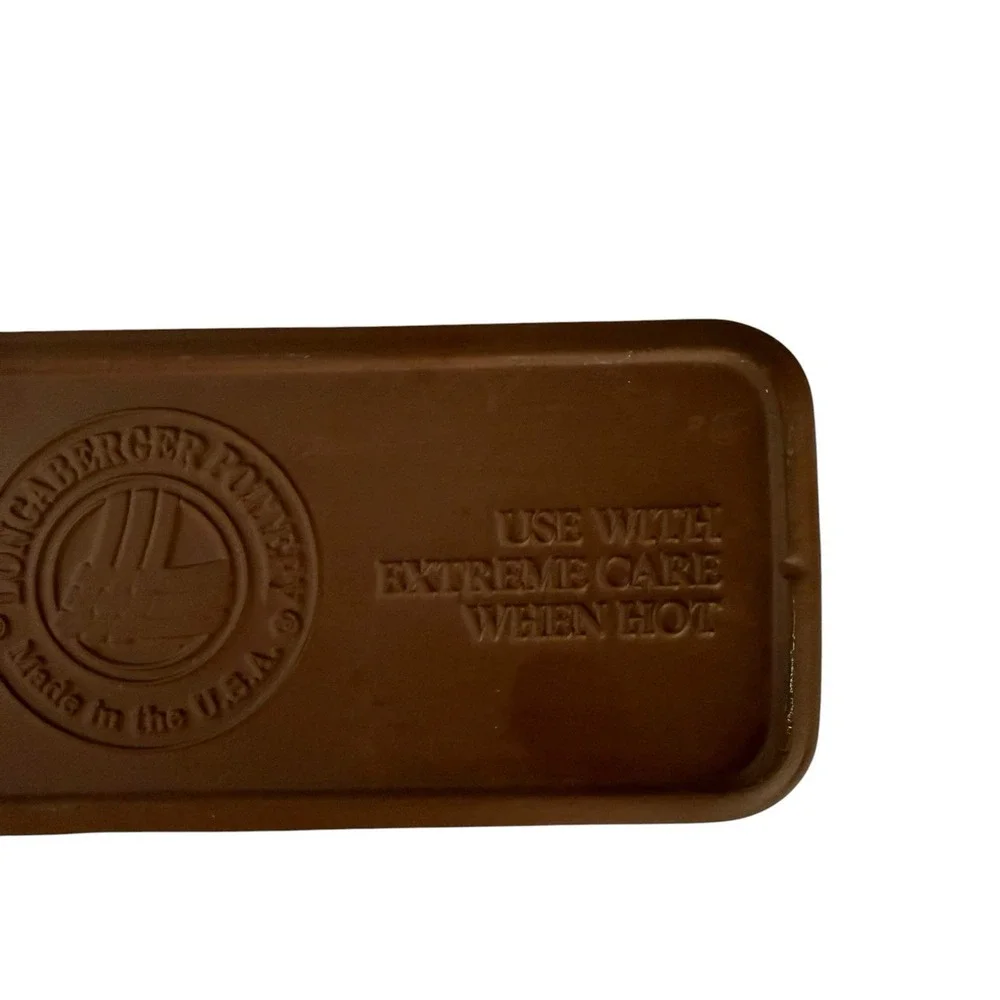 Longaberger Pottery Bread Basket Brick Warming Stone #30074 11